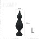 Анальна пробка Adrien Lastic Amuse Big Black (L) з двома переходами, макс. діаметр 4,4 см-1