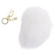 Металева анальна пробка Кролячий хвост LOCKINK SEVANDA White Bunny-Tail Anal Pear-shape Plug-1