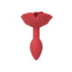 Силіконова анальна пробка Lux Active с розой - Red Rose Silicone Anal Plug-1