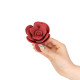 Силіконова анальна пробка Lux Active с розой - Red Rose Silicone Anal Plug-3