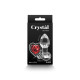 Скляна анальна пробка NS Novelties Crystal - Desires - Red Heart - Small-2
