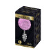 Металева анальна пробка Кролячий хвостик Alive Fluffy Twist Plug L Purple, діаметр 3,8 см-3