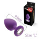 Анальна пробка з кристалом MAI Attraction Toys №49 Purple, довжина 9,5 см, діаметр 4 см-1