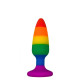 Анальна пробка Wooomy Hiperloo Silicone Rainbow Plug S