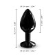 Металева анальна пробка із прикрасою у вигляді кристалу Dorcel - Diamond Plug BLACK M-4