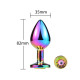 Металева анальна пробка MAI Attraction Toys №73 Rainbow-1