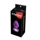 Анальна пробка з кристалом MAI Attraction Toys №49 Purple, довжина 9,5 см, діаметр 4 см-2