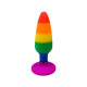 Анальна пробка Wooomy Hiperloo Silicone Rainbow Plug S-1