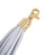 Металева анальна пробка Хвіст поні LOCKINK SEVANDA White Pony-Tail Anal Pear-shape Plug-3