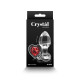 Скляна анальна пробка NS Novelties Crystal - Desires - Red Heart - Medium-2