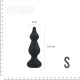 Анальна пробка Adrien Lastic Amuse Mini Black (S) з двома переходами, макс. діаметр 3 см-1