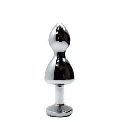 Анальна пробка Wooomy Lollypop Double Ball Metal Plug Blue S