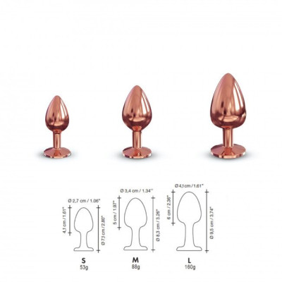 Металева анальна пробка із прикрасою у вигляді кристалу Dorcel - Diamond Plug S Металева анальна пробка із прикрасою у вигляді кристалу Dorcel - Diamond Plug S