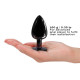 Металева анальна пробка із прикрасою у вигляді кристалу Dorcel - Diamond Plug BLACK L-2