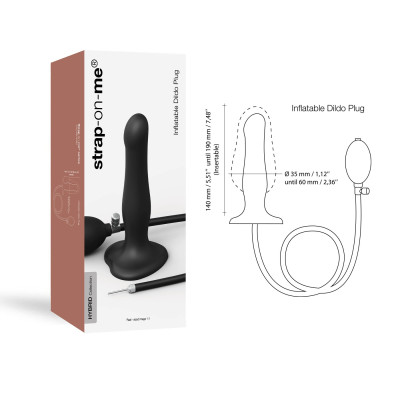 Strap-On-Me INFLATABLE DILDO PLUG - NOIR L, XL