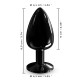 Металева анальна пробка із прикрасою у вигляді кристалу Dorcel - Diamond Plug BLACK L-4