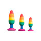 Анальна пробка Wooomy Hiperloo Silicone Rainbow Plug M-3