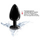 Металева анальна пробка із прикрасою у вигляді кристалу Dorcel - Diamond Plug BLACK L-3