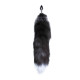 Металева анальна пробка Лисячий хвіст Alive Black And White Fox Tail S, діаметр 2,9 см-1