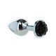 Металева анальна пробка Lux Active з трояндою - Rose Anal Plug - Black, віброкуля в подарунок-1
