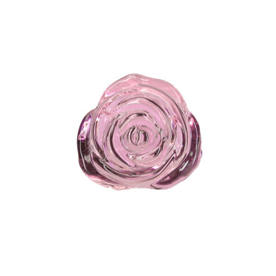 Скляна анальна пробка Pillow Talk – Rosy- Luxurious Glass Anal Plug L