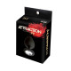 Анальна пробка з кристалом MAI Attraction Toys №48 Black, довжина 8,2 см, діаметр 3,5 см-2
