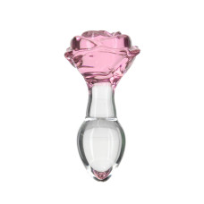 Скляна анальна пробка Pillow Talk – Rosy- Luxurious Glass Anal Plug L