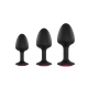 Анальна пробка Dorcel Geisha Plug Ruby M з кулькою всередині, створює вібрації, макс. діаметр 3,2см-1