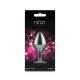 Анальна пробка NS Novelties Rear Assets - Silver - Medium - Pink Gem-3