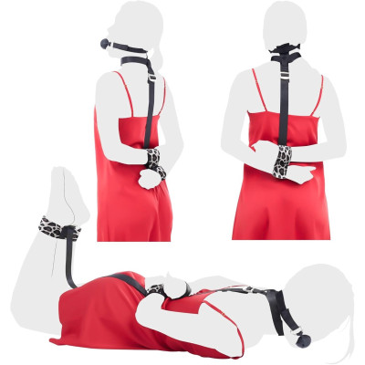 БДСМ-набір LOCKINK YEAHWOW Armbinder Restraint Set Black