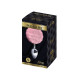 Металева анальна пробка Кролячий хвостик Alive Fluffy Plug S Pink, діаметр 2,8 см-1