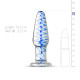 Скляна анальна пробка з внутрішньою спіраллю Gildo Glass Buttplug No. 23-2