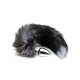 Металева анальна пробка Лисячий хвіст Alive Black And White Fox Tail L, діаметр 3,9 см-1