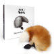 Силіконова анальна пробка з хвостом із натурального хутра Art of Sex size M Red fox-5