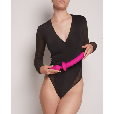 Анальна пробка з дилдо Strap-On-Me SWITCH PLUG-IN SEMI-REALISTIC DILDO FUCHSIA - L