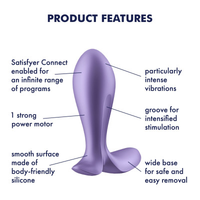 Анальна пробка Satisfyer Intensity Plug Purple Анальна пробка Satisfyer Intensity Plug Purple