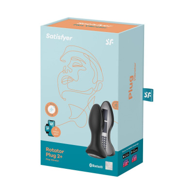Анальна смарт вібропробка із перлинним масажем Satisfyer Rotator Plug 2+ Black Анальна смарт вібропробка із перлинним масажем Satisfyer Rotator Plug 2+ Black