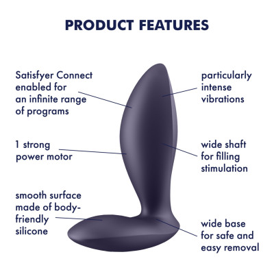 Анальна пробка Satisfyer Power Plug Violet Анальна пробка Satisfyer Power Plug Violet