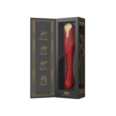 Смартвібратор-пульсатор Zalo — King Wine Red, кристал Swarovski Смартвібратор-пульсатор Zalo — King Wine Red, кристал Swarovski