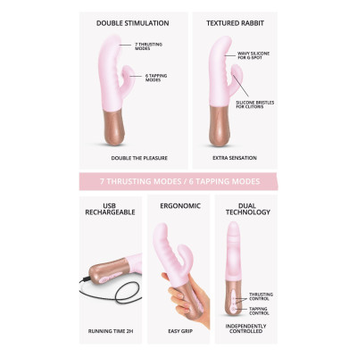 Подвійний пульсатор-кролик Love To Love SASSY BUNNY - BABY PINK Подвійний пульсатор-кролик Love To Love SASSY BUNNY - BABY PINK