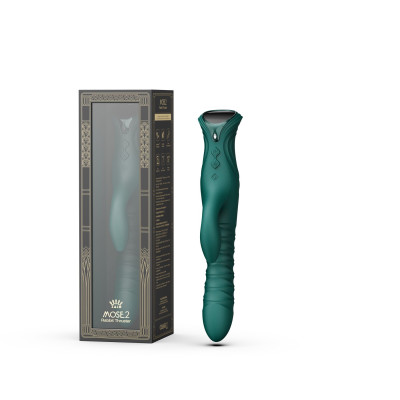 Пульсатор-кролик з вібрацією Zalo Mose 2 Turquoise Green