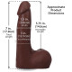Фалоімітатор Doc Johnson The Realistic Cock ULTRASKYN - 7 Inch with Balls Chocolate-4