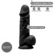 Фалоімітатор SilexD Norman Black (MODEL 4 size 8.5in), двошаровий, силікон + Silexpan, діаметр 5 см-1