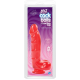 Фалоімітатор Doc Johnson Jelly Jewels Cock&Balls Red, діаметр 3,6 см, антибактеріальний ПВХ-1
