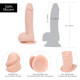 Реалістичний фалоімітатор на присосці ADDICTION — Mark 7,5″ Dildo With Balls, Beige-3