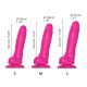 Реалістичний фалоімітатор Strap-On-Me Sliding Skin Realistic Dildo Fuchsia - L, ефект рухливої шкіри-3