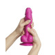 Реалістичний фалоімітатор Strap-On-Me Sliding Skin Realistic Dildo Fuchsia - L, ефект рухливої шкіри-1