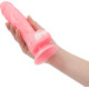 Фалоімітатор, що світиться у темряві, ADDICTION - BRANDON - 7.5 "- PINK G.I.D. / W PB, 19 см, силіко-5