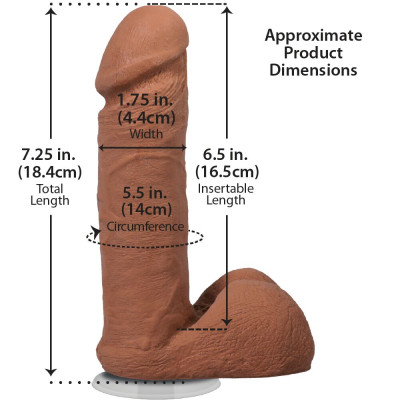 Фалоімітатор Doc Johnson The Realistic Cock ULTRASKYN - 6 Inch with Balls Caramel Фалоімітатор Doc Johnson The Realistic Cock ULTRASKYN - 6 Inch with Balls Caramel