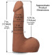 Фалоімітатор Doc Johnson The Realistic Cock ULTRASKYN - 7 Inch with Balls Caramel-4